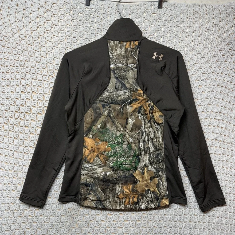 Under Armor Real Tree Jacket Women Sz L Camouflage Full Zip Materiaux Neufs - Picture 7 of 15